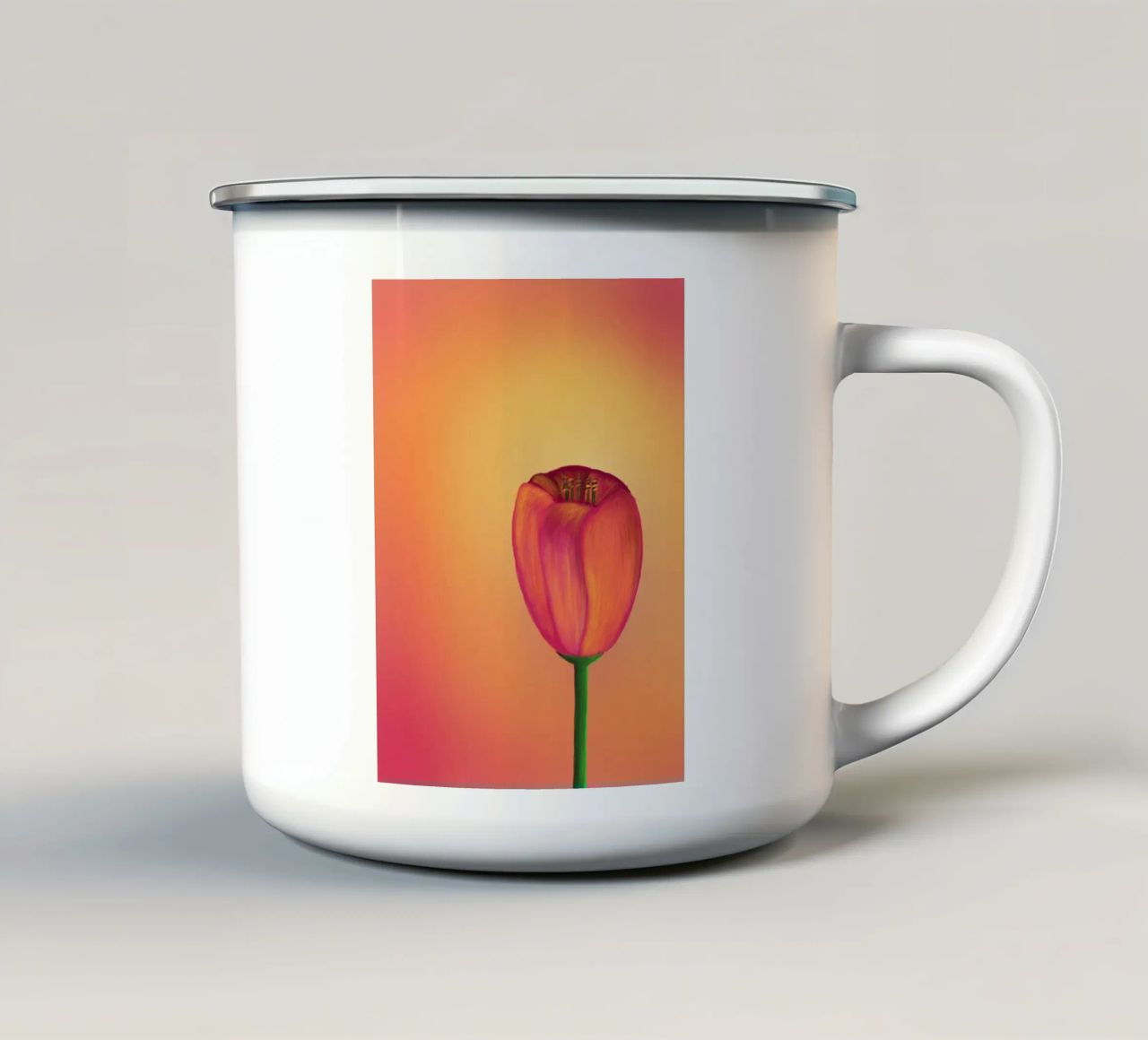Tulip tazza in smalto da bezirossi