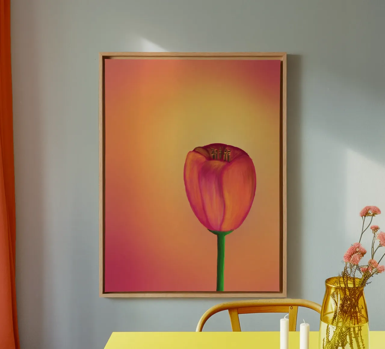 Tulip tela con Cornice a cassetta da bezirossi