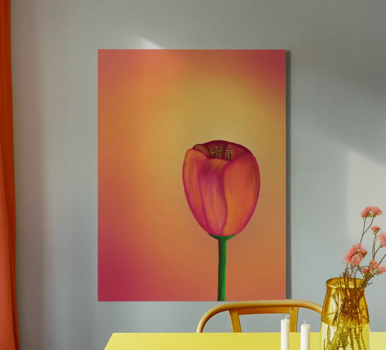 Tulip tela con Cornice a cassetta da bezirossi