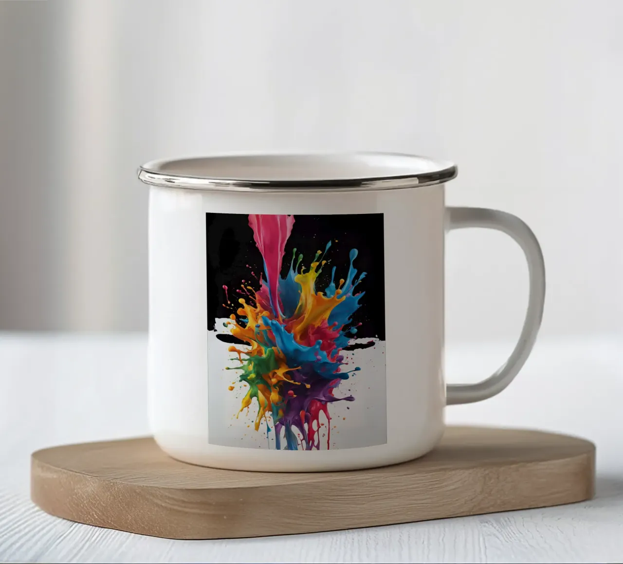 scheggia di vernice 9 tazza in smalto da Rezh creations