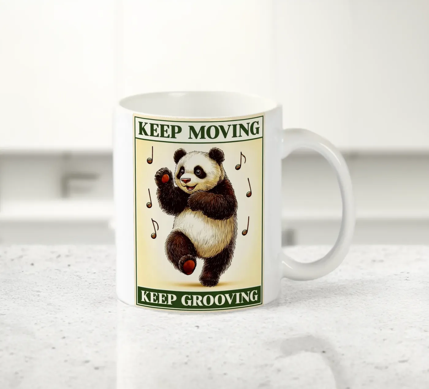 keep moving keep grooving ceramic mug by kadilans