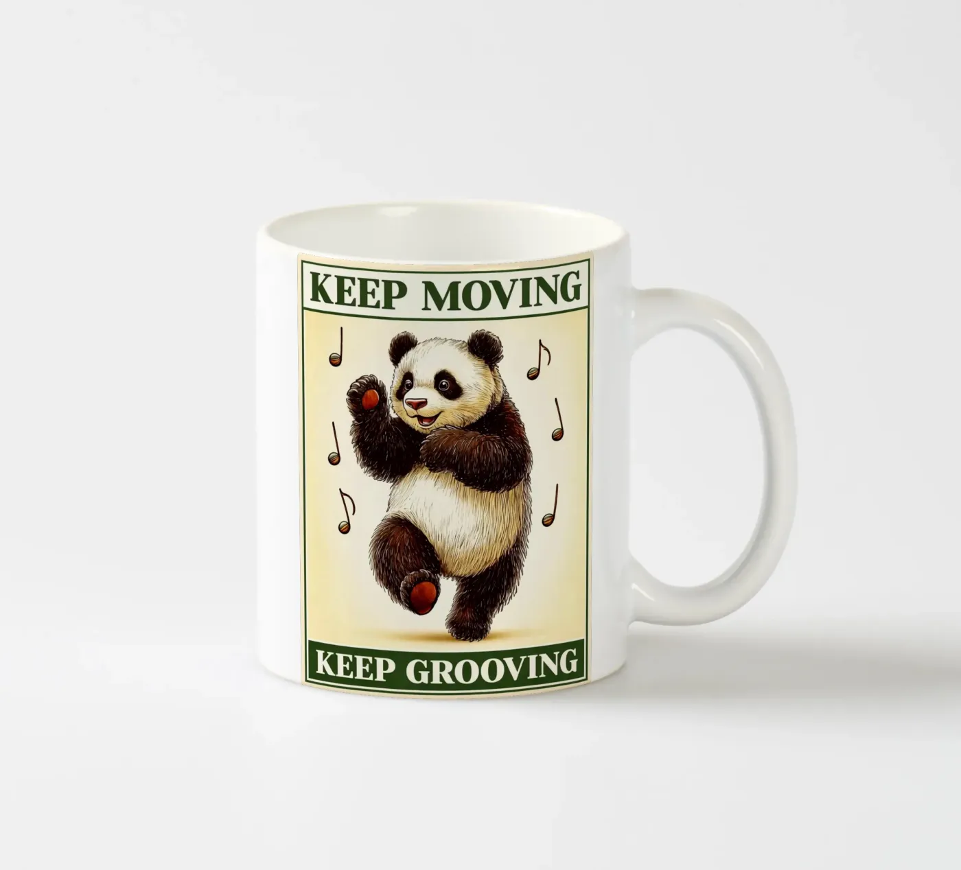keep moving keep grooving ceramic mug by kadilans