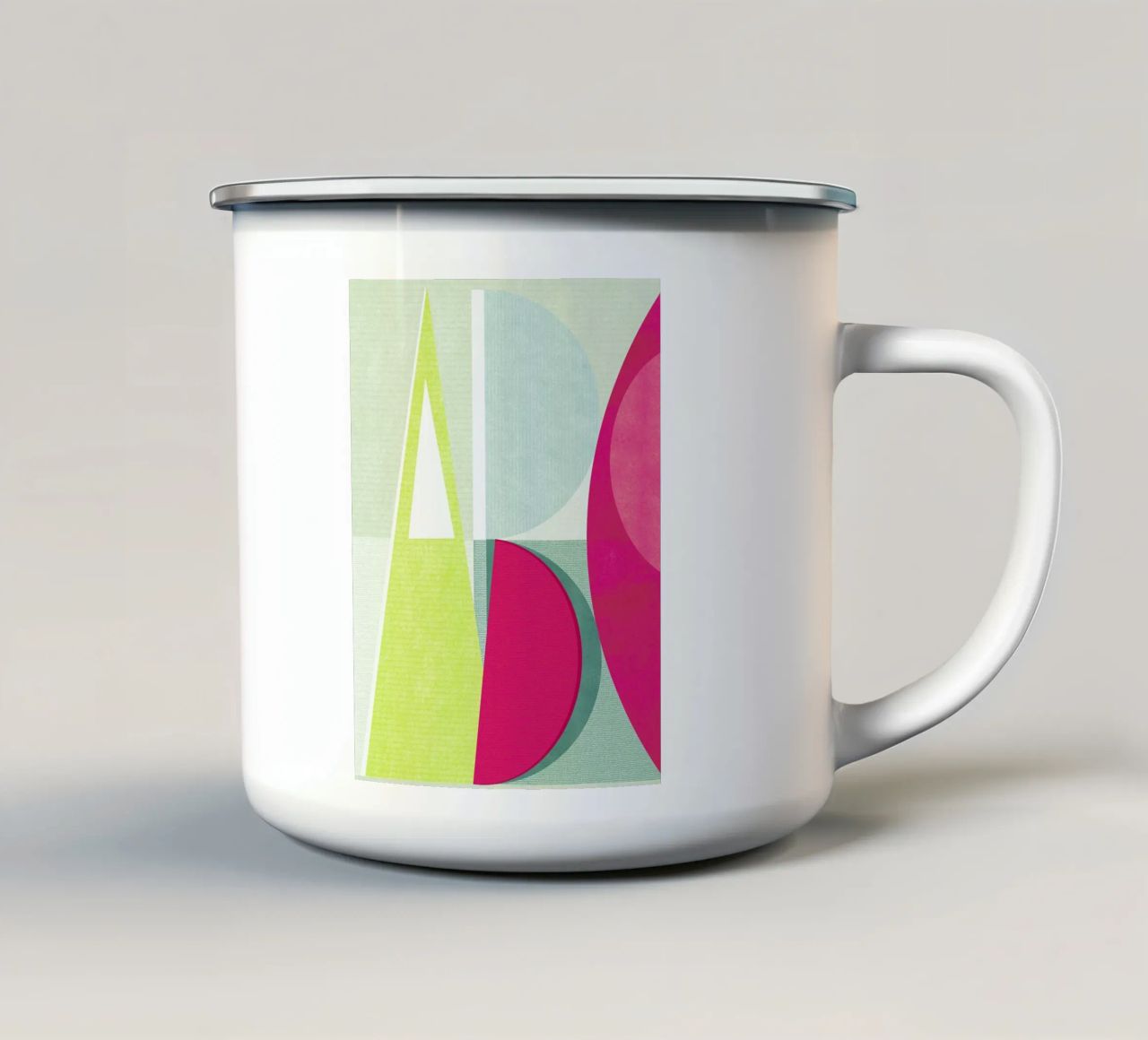 ABC tazza in smalto da Catherine Aguilar