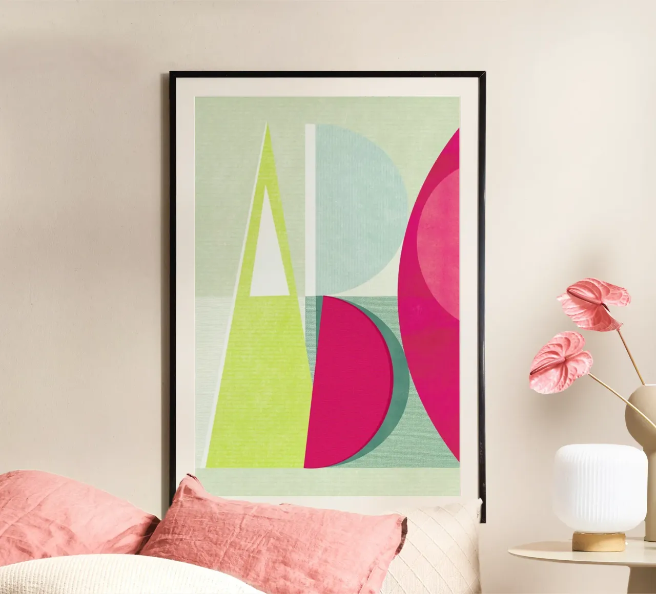 ABC poster con telaio in legno da Catherine Aguilar