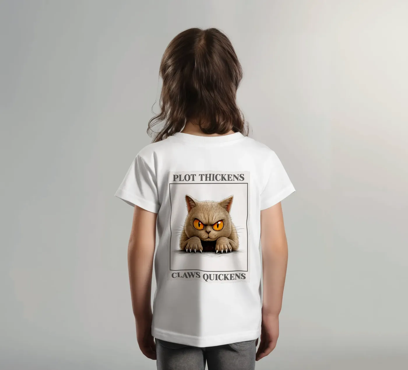 plot thickens claws quickens t-shirt bambini da kadilans