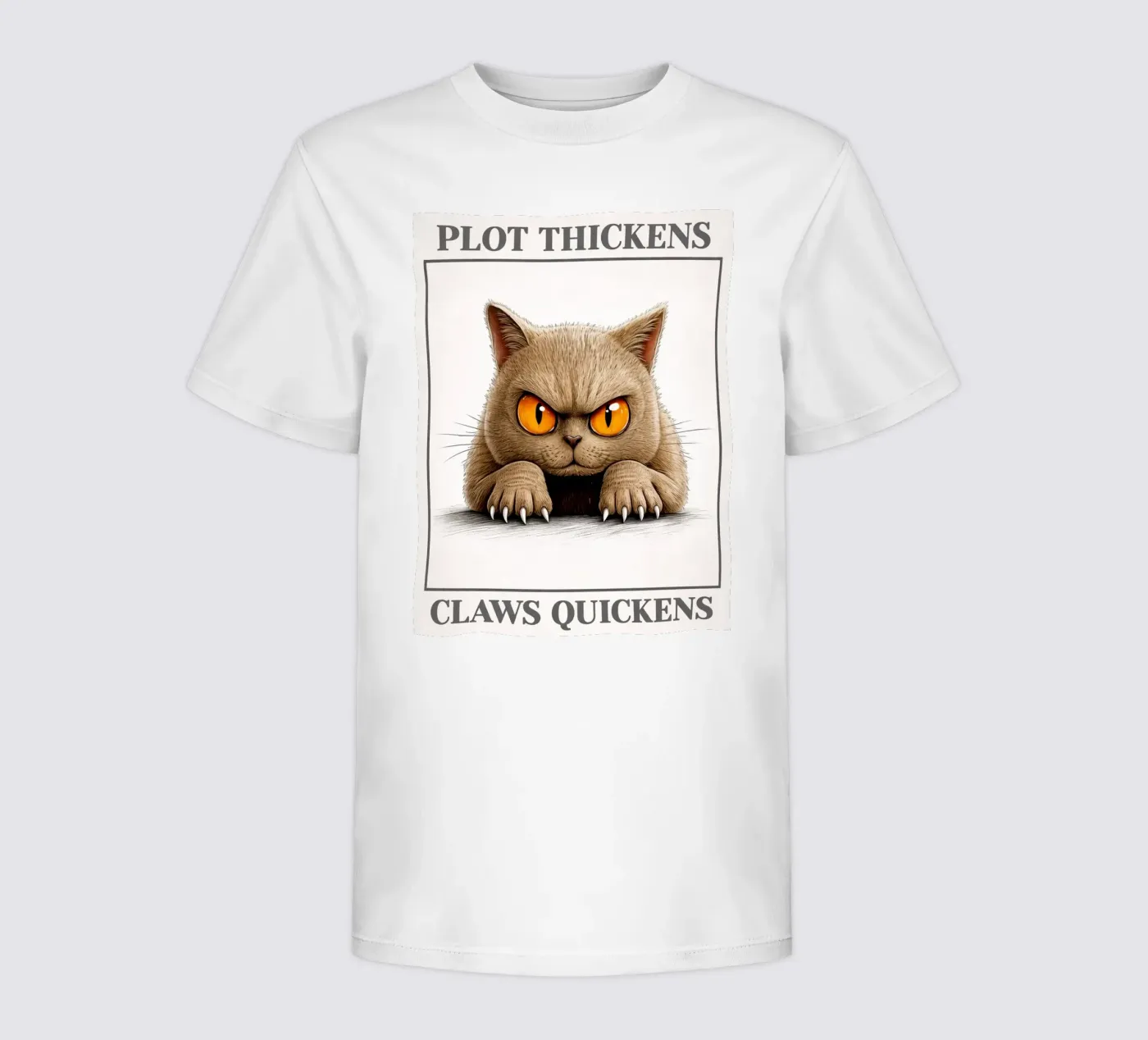 plot thickens claws quickens t-shirt bambini da kadilans