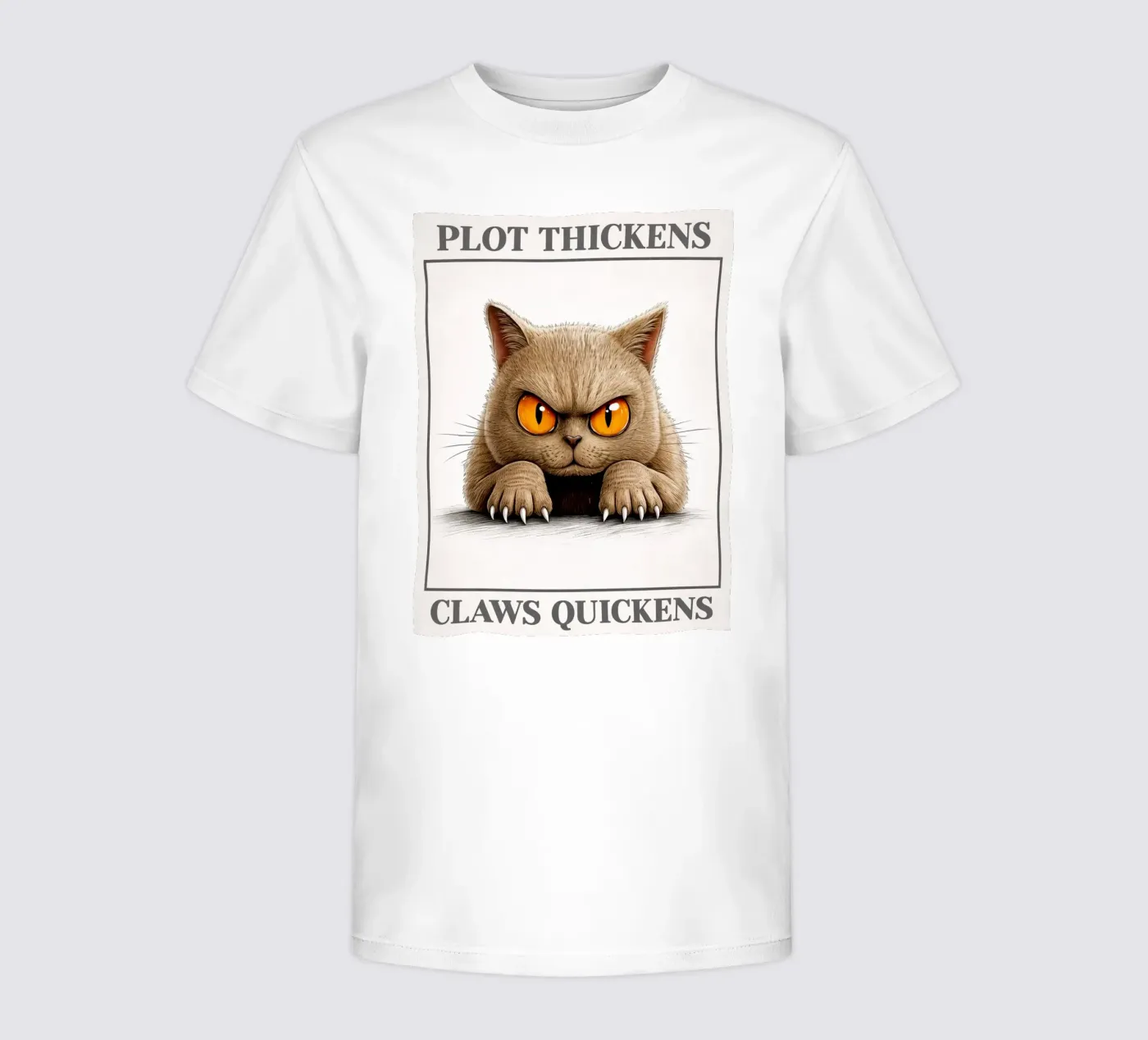 plot thickens claws quickens t-shirt bambini da kadilans
