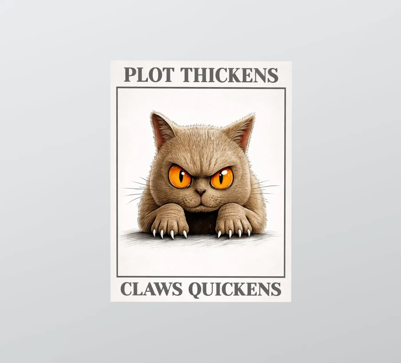 plot thickens claws quickens sticker by kadilans