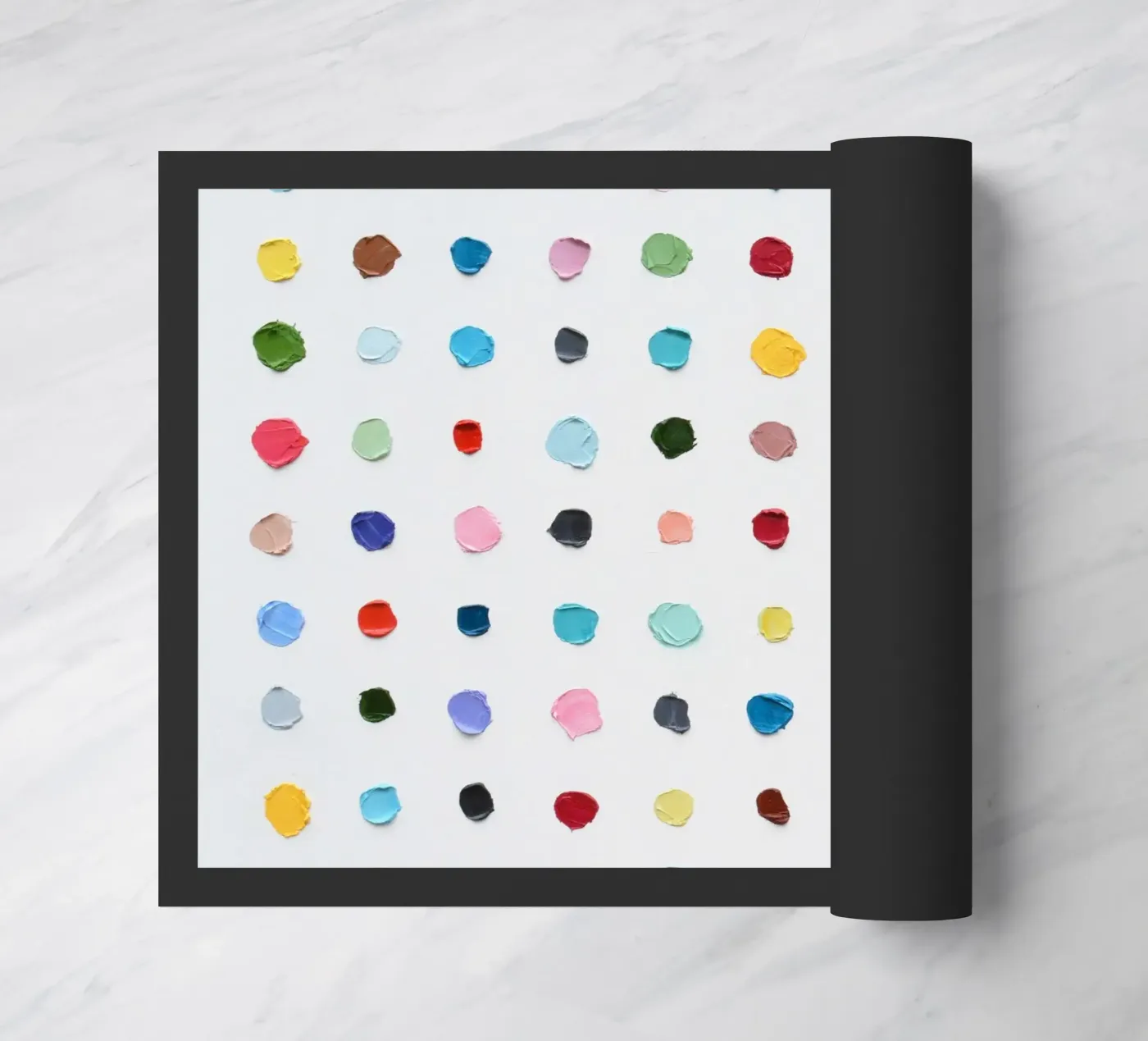 Infinity Polka Daubs doormat by annmariecoolick