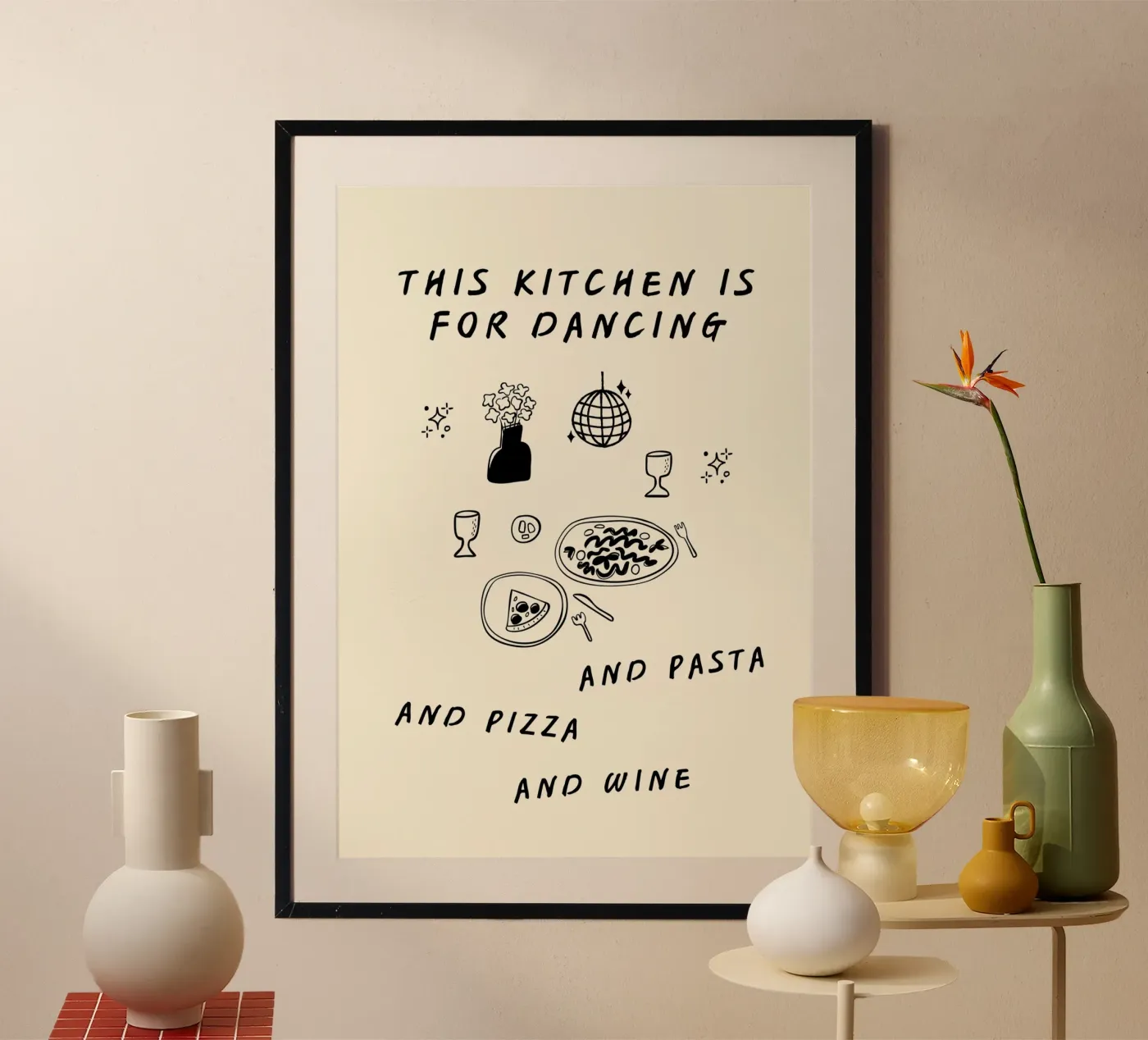 This kitchen is for dancing poster by Summer vibe