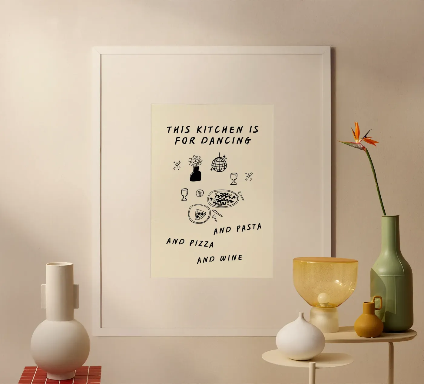 This kitchen is for dancing poster by Summer vibe
