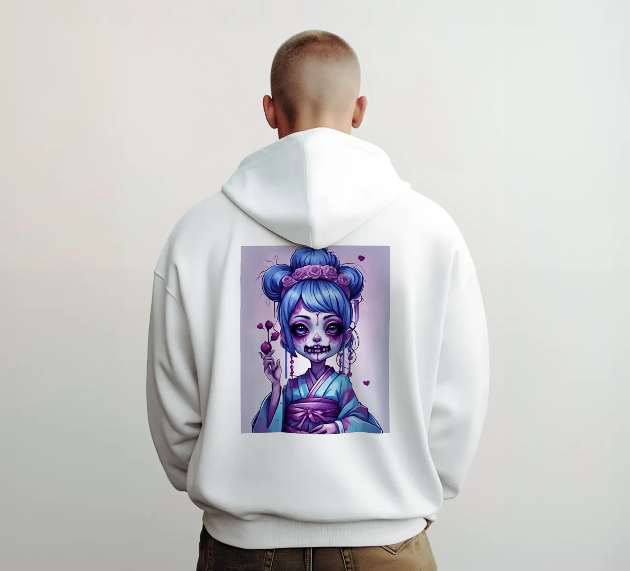 Geisha negra 6 sudadera con capucha de Rezh creations