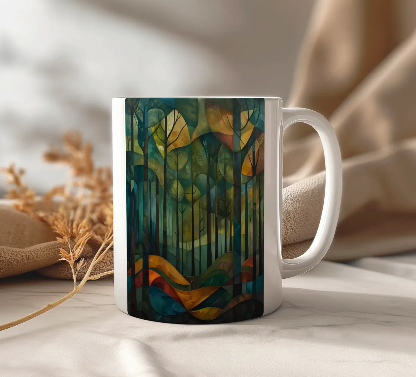 Forest Harmony ceramic mug by Artistic-shop