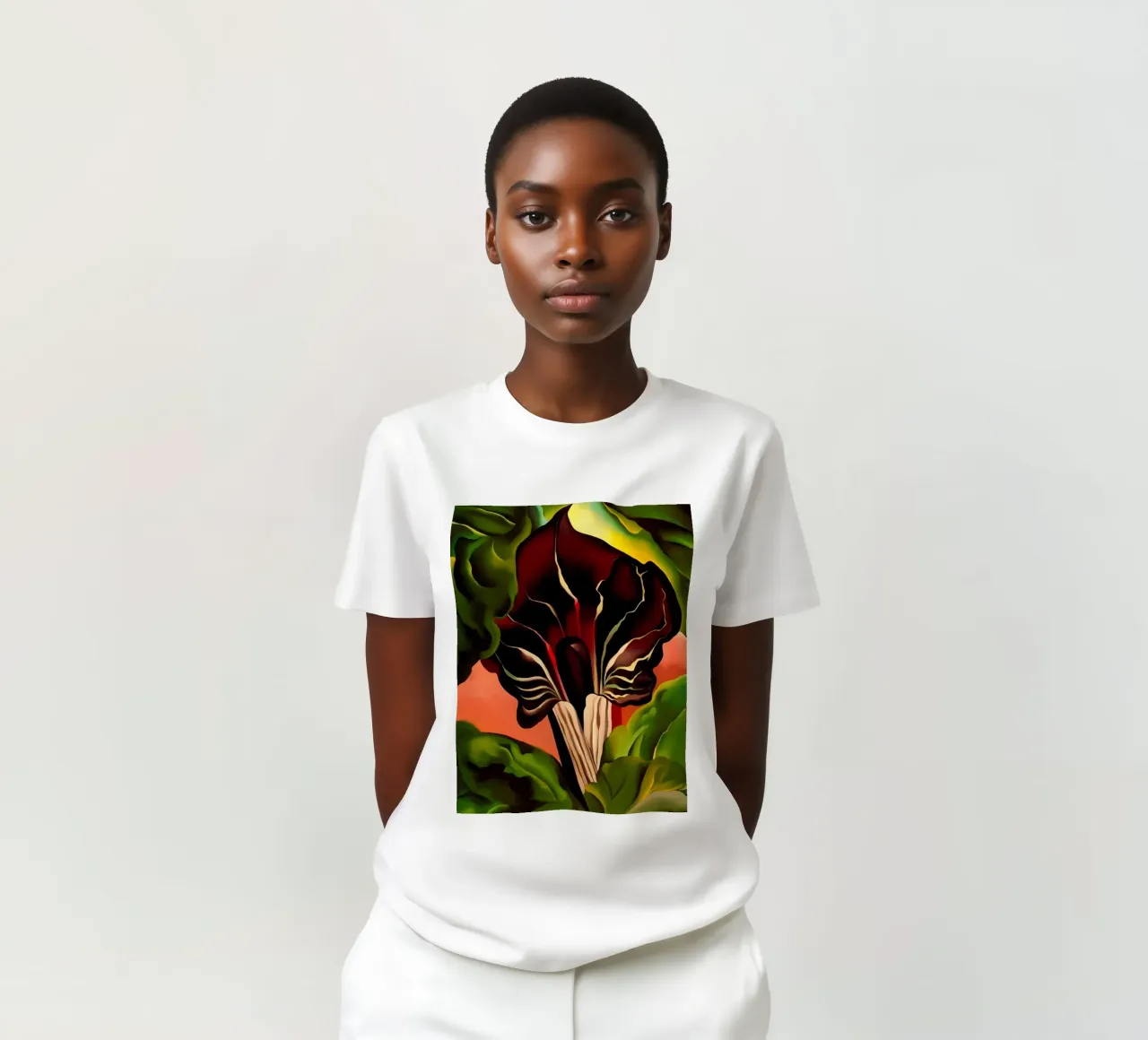 Georgia O'Keeffe - Jack-in-the-Pulpit II, 1930 t-shirt da Kinsley