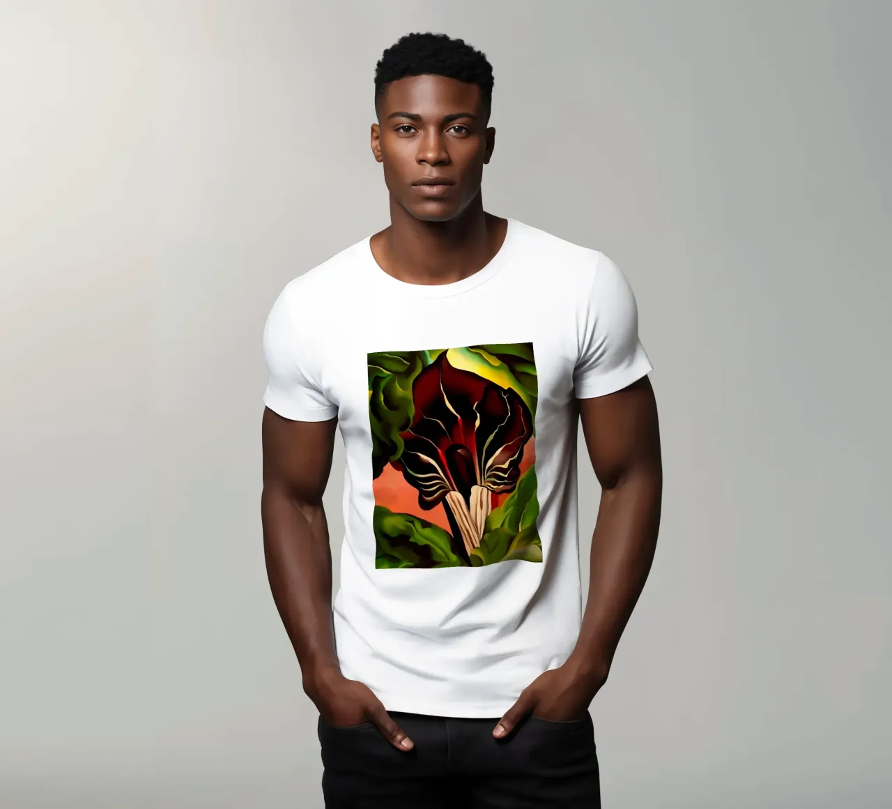 Georgia O'Keeffe - Jack-in-the-Pulpit II, 1930 t-shirt da Kinsley