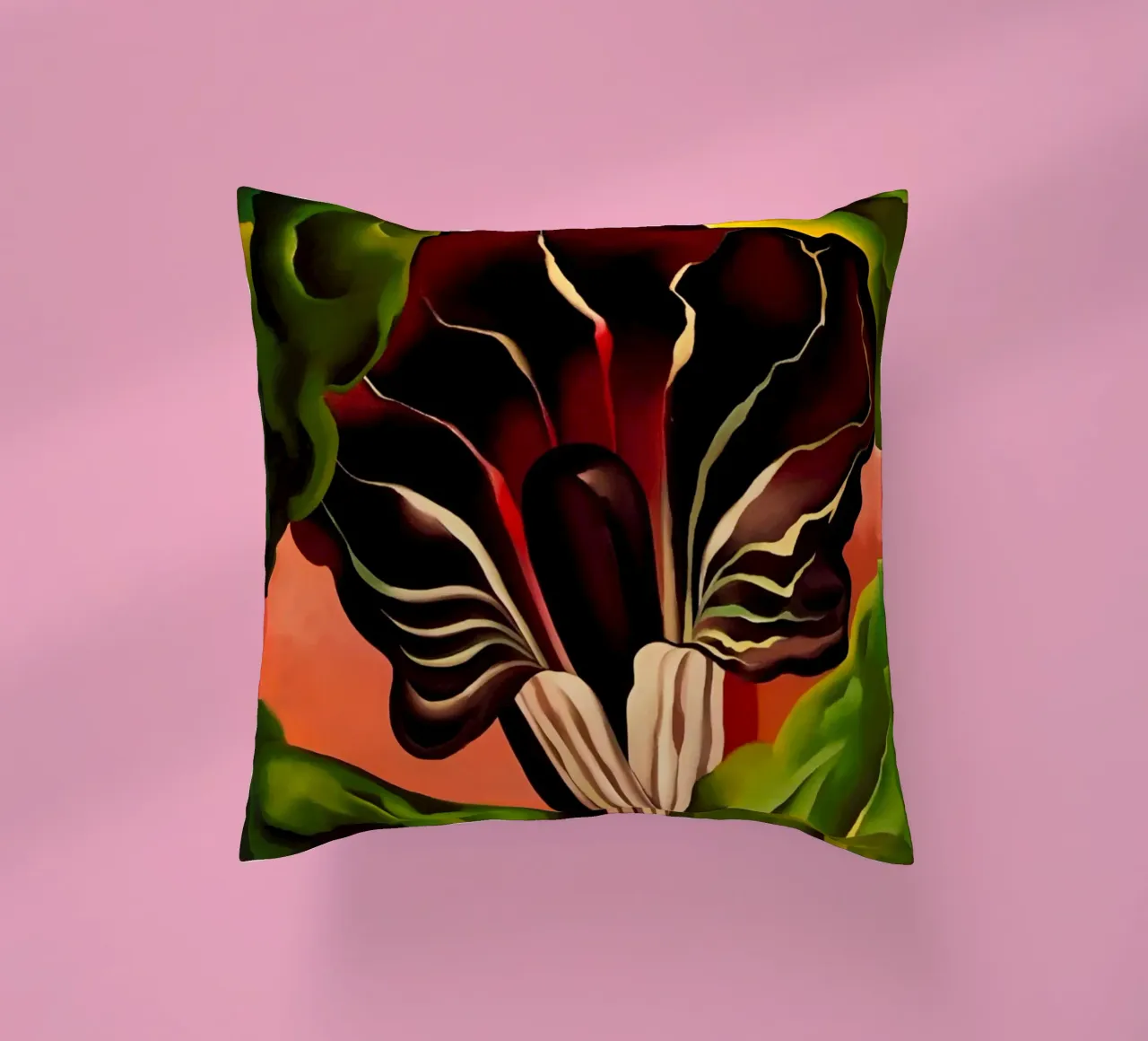 Georgia O'Keeffe - Jack-in-the-Pulpit II, 1930 cuscino da Kinsley