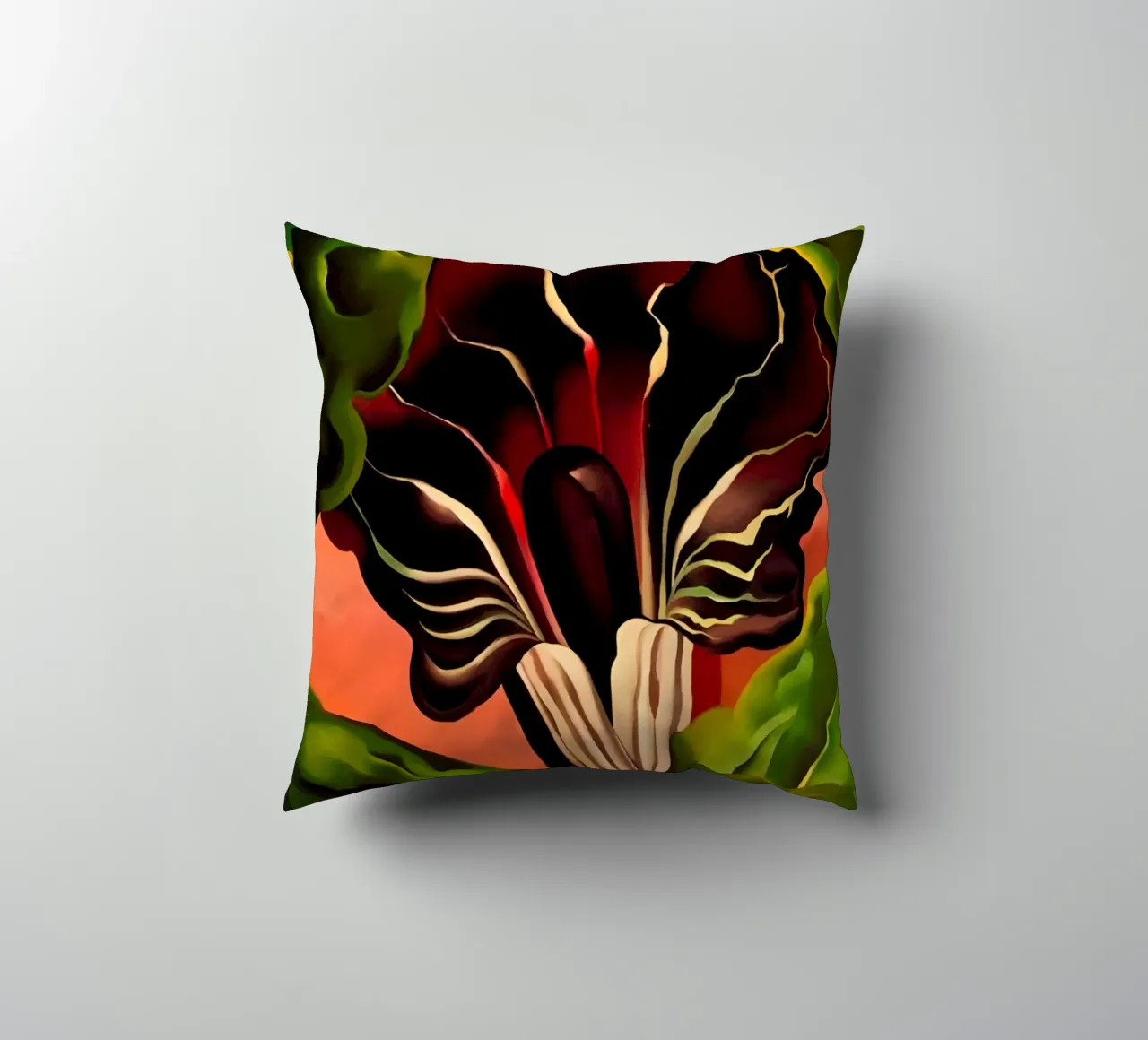 Georgia O'Keeffe - Jack-in-the-Pulpit II, 1930 cuscino da Kinsley