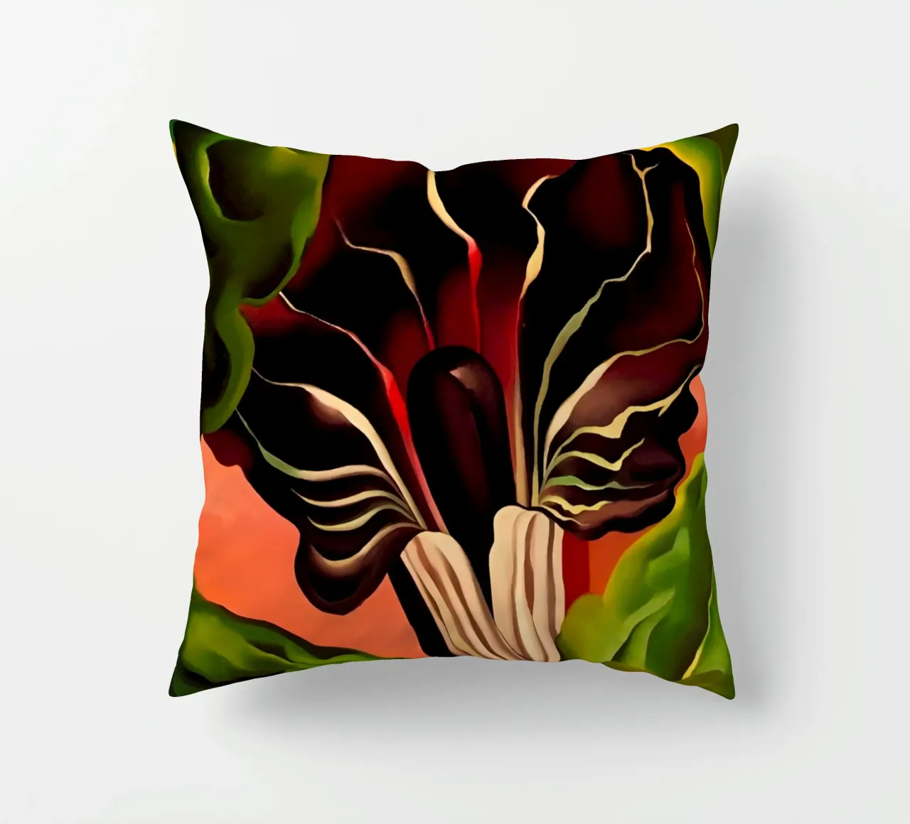 Georgia O'Keeffe - Jack-in-the-Pulpit II, 1930 cuscino da Kinsley