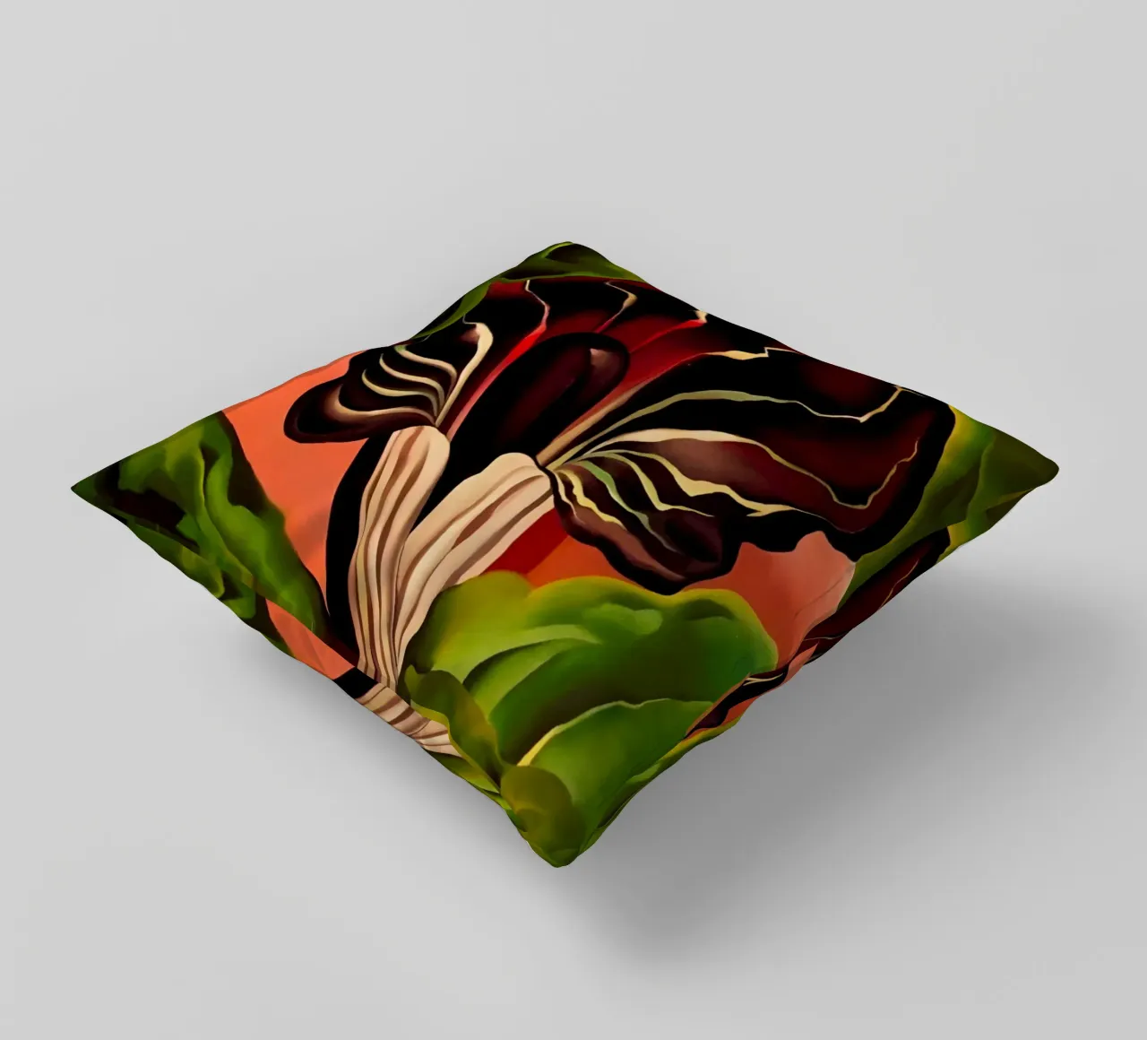Georgia O'Keeffe - Jack-in-the-Pulpit II, 1930 cuscino da Kinsley