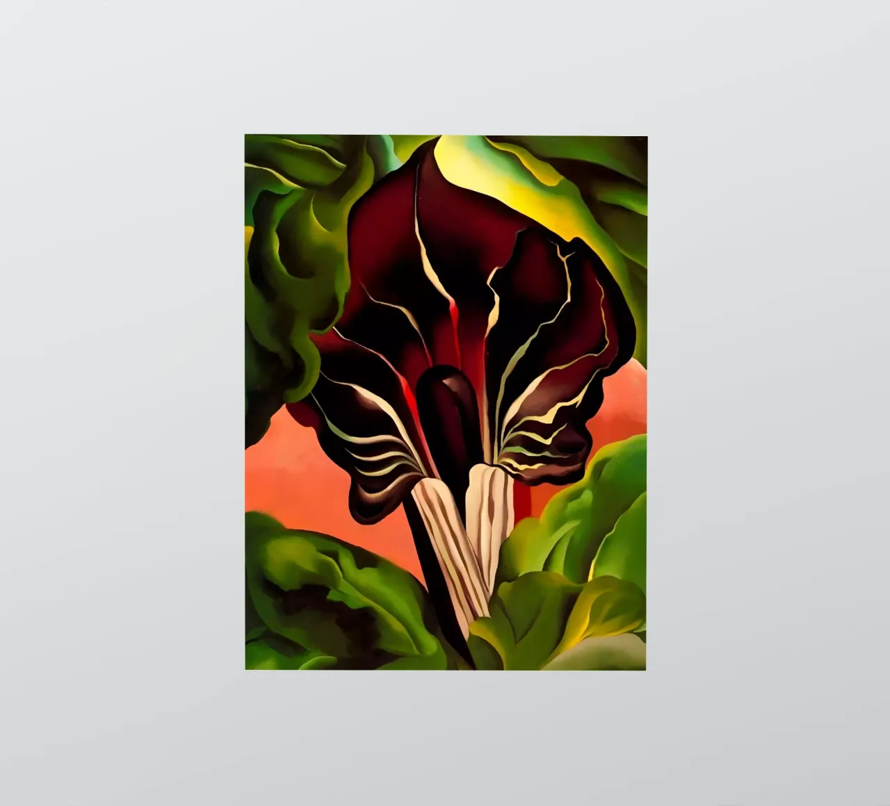 Georgia O'Keeffe - Jack-in-the-Pulpit II, 1930 adesivo da Kinsley