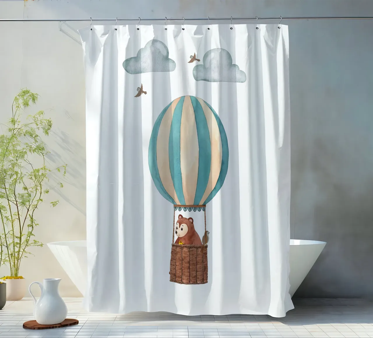 Compagni di Skyward tenda da doccia da Doodle Dreams Art