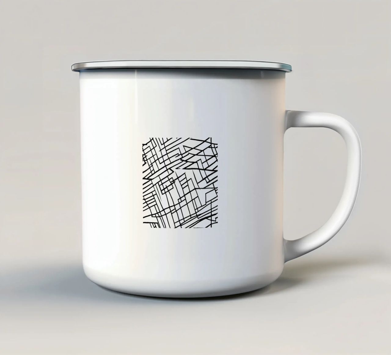 Astrazione 2 tazza in smalto da Rezh creations