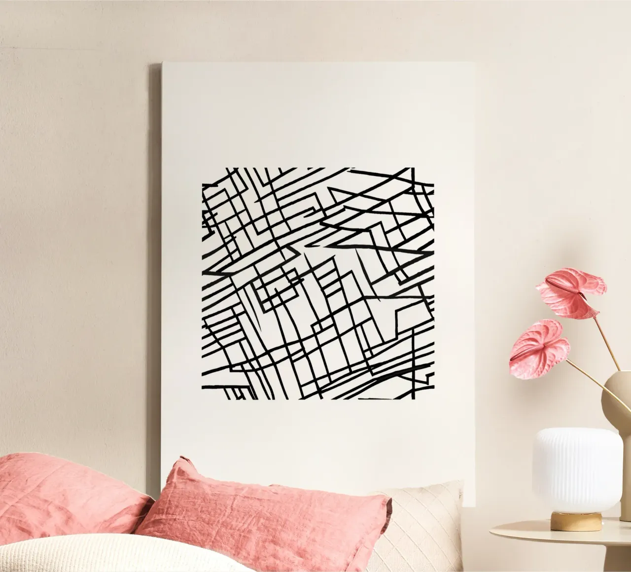 Abstraction 2 canvas with Floater frame by Rezh creations