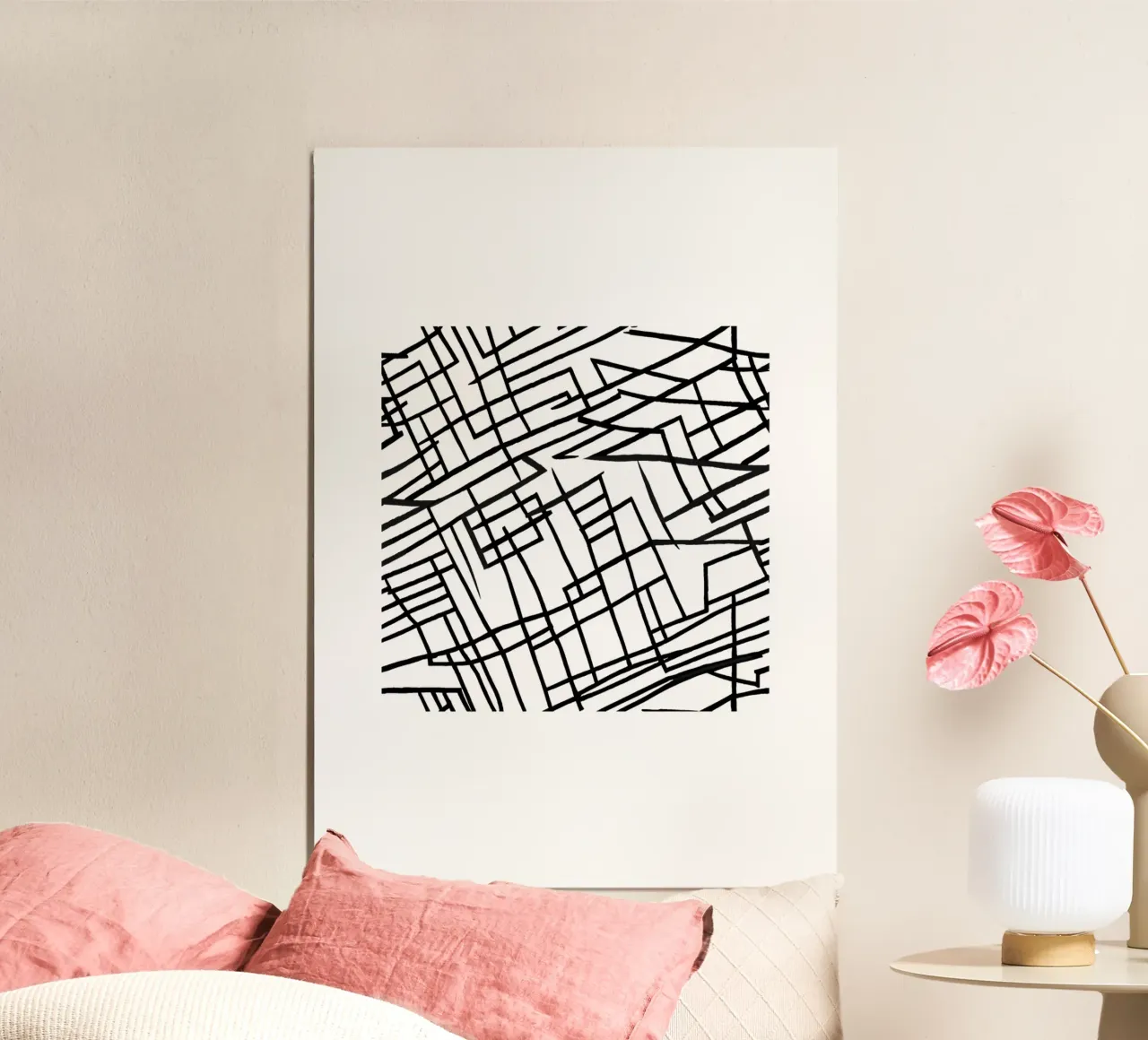 Astrazione 2 poster con telaio in legno da Rezh creations