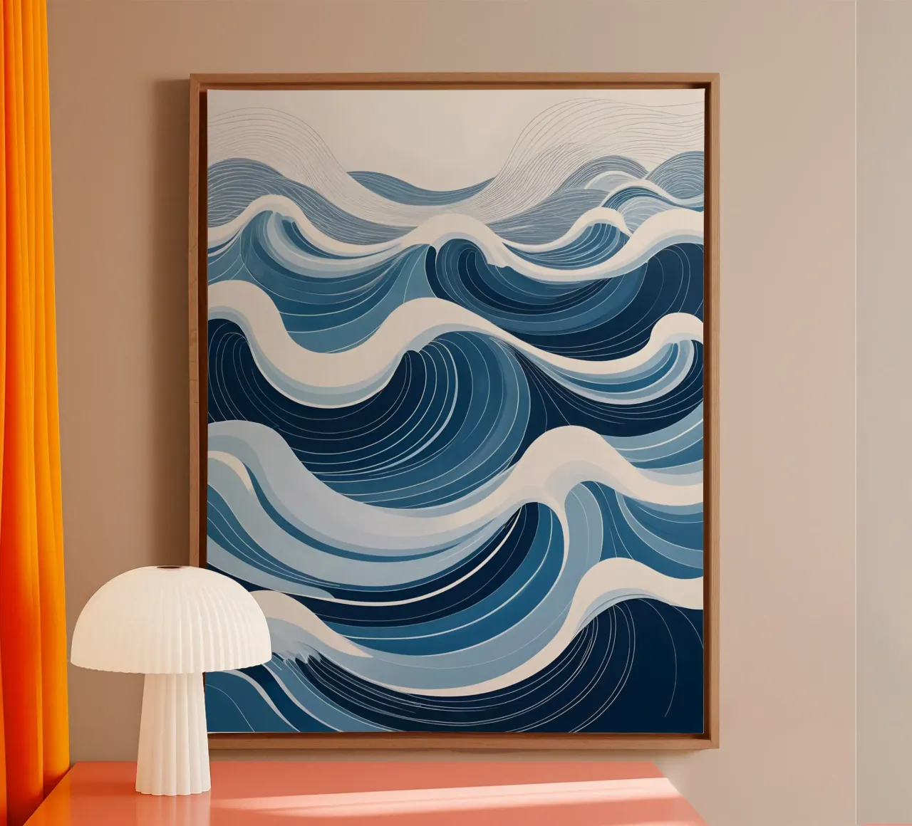 L'abbraccio dell'oceano tela con Cornice a cassetta da Artistic-shop