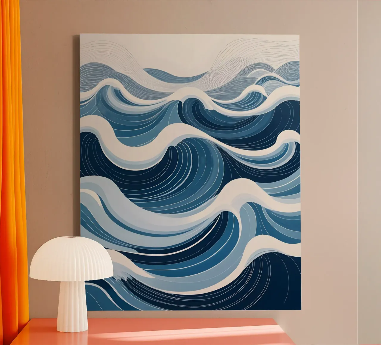 L'abbraccio dell'oceano tela con Cornice a cassetta da Artistic-shop