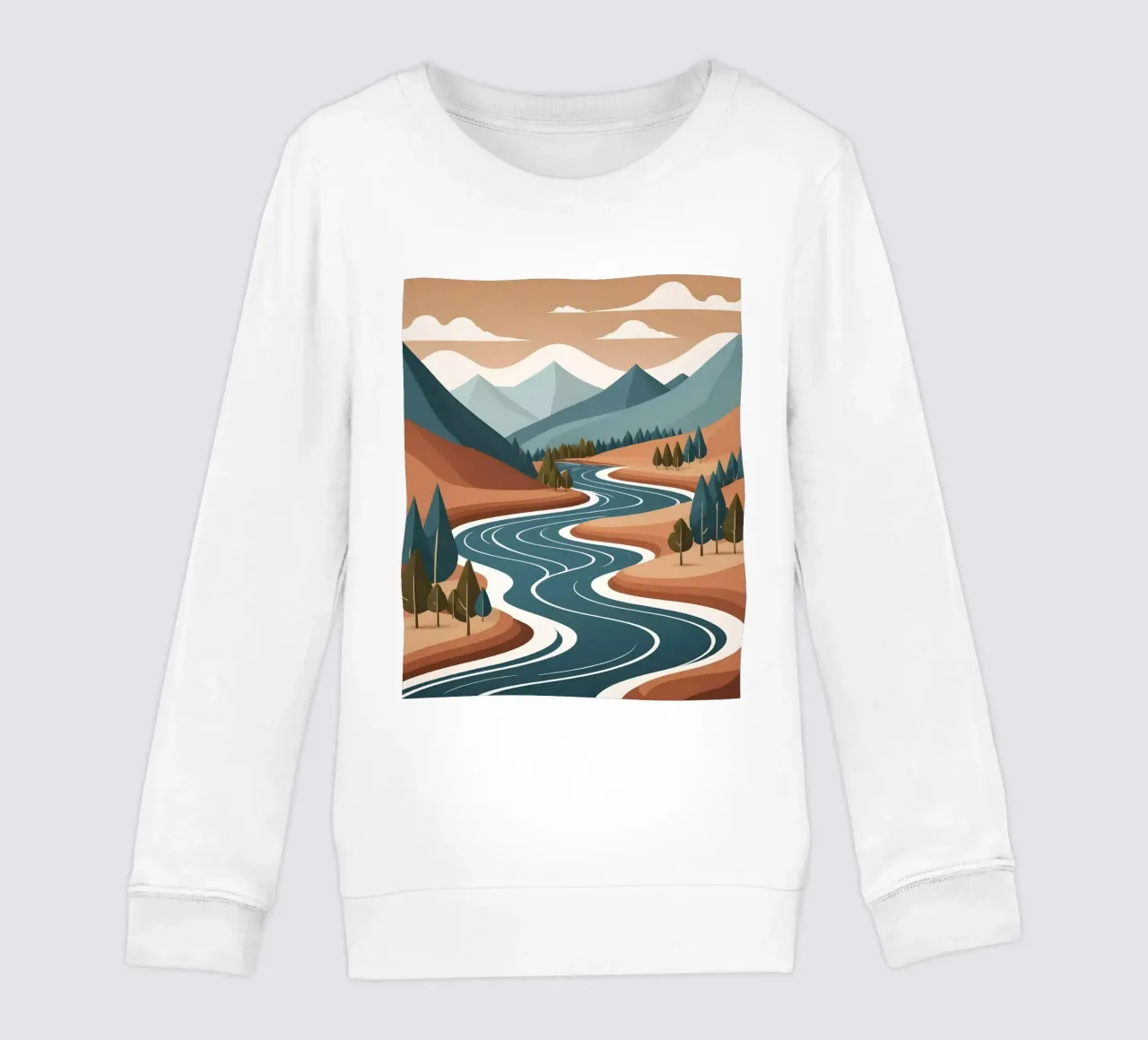 Valle del fiume serena felpa bambino da Artistic-shop