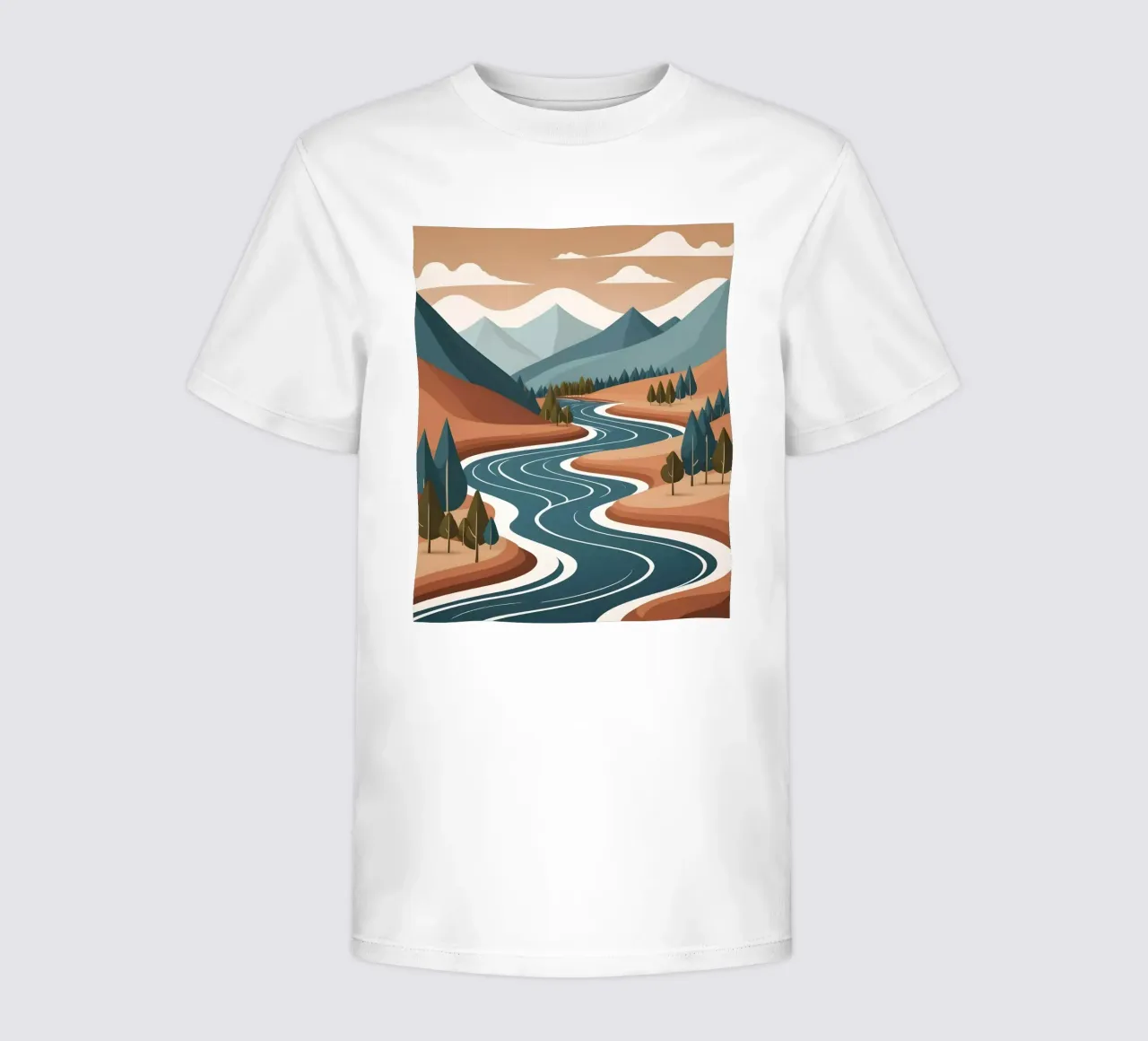 Serene River Valley kids t-shirt by Artistic-shop