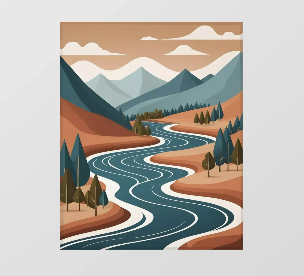 Valle del fiume serena telo in pvc da Artistic-shop