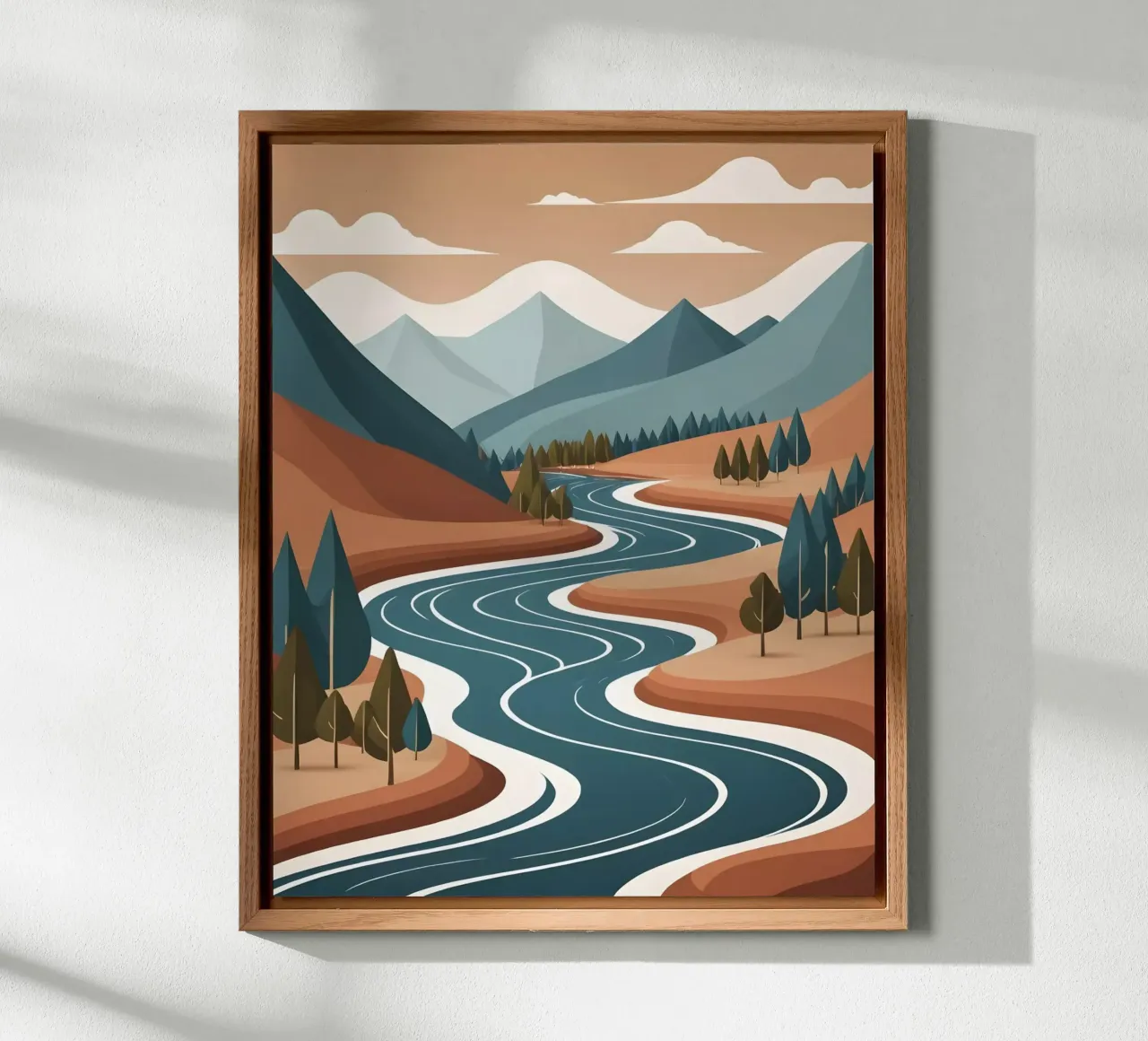 Valle del fiume serena alluminio dibond da Artistic-shop