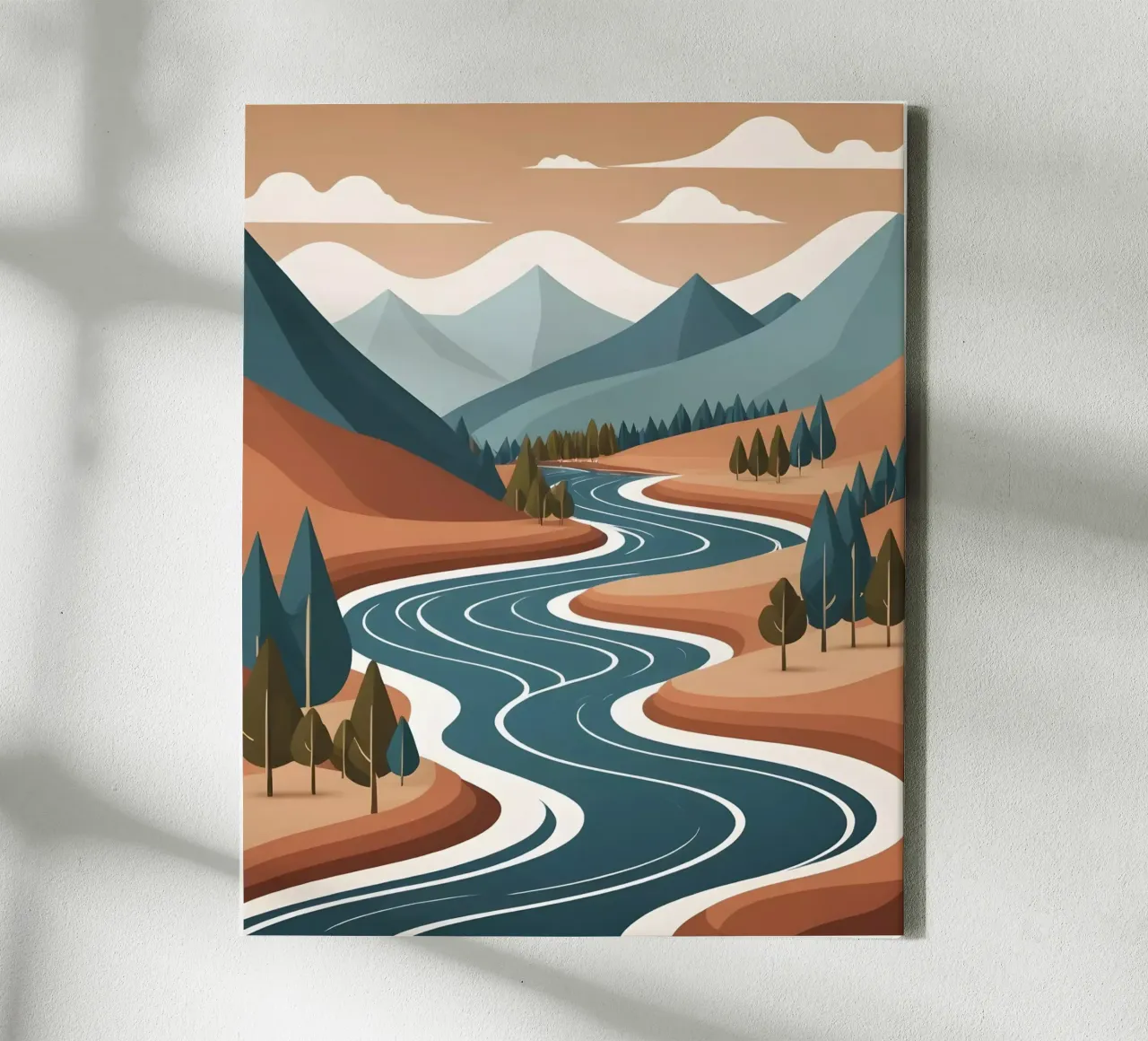 Serene River Valley canvas by Artistic-shop