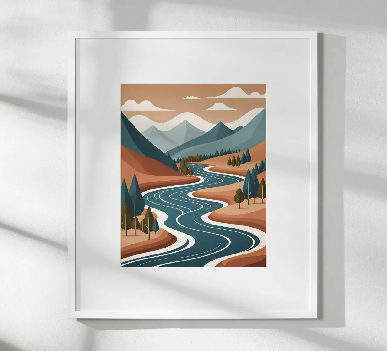 Serene River Valley Poster von Artistic-shop