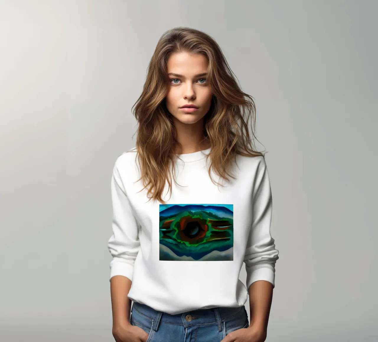 Georgia O'Keeffe - Pool in den Wäldern, Lake George Sweatshirt von Kinsley