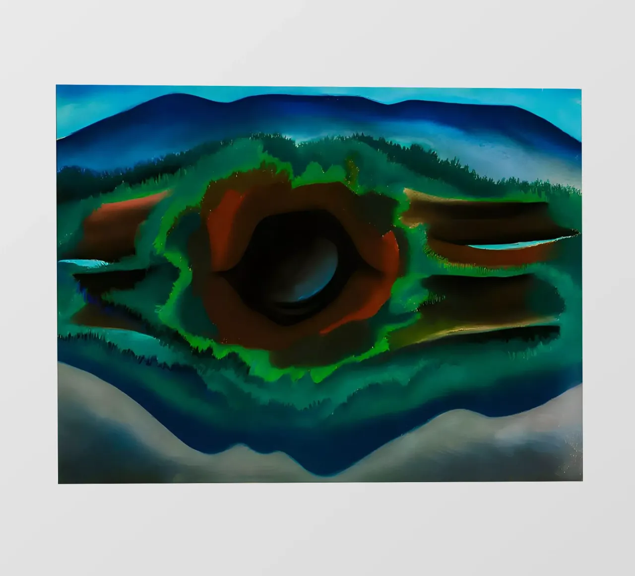 Georgia O'Keeffe - Pool in den Wäldern, Lake George PVC Plane von Kinsley