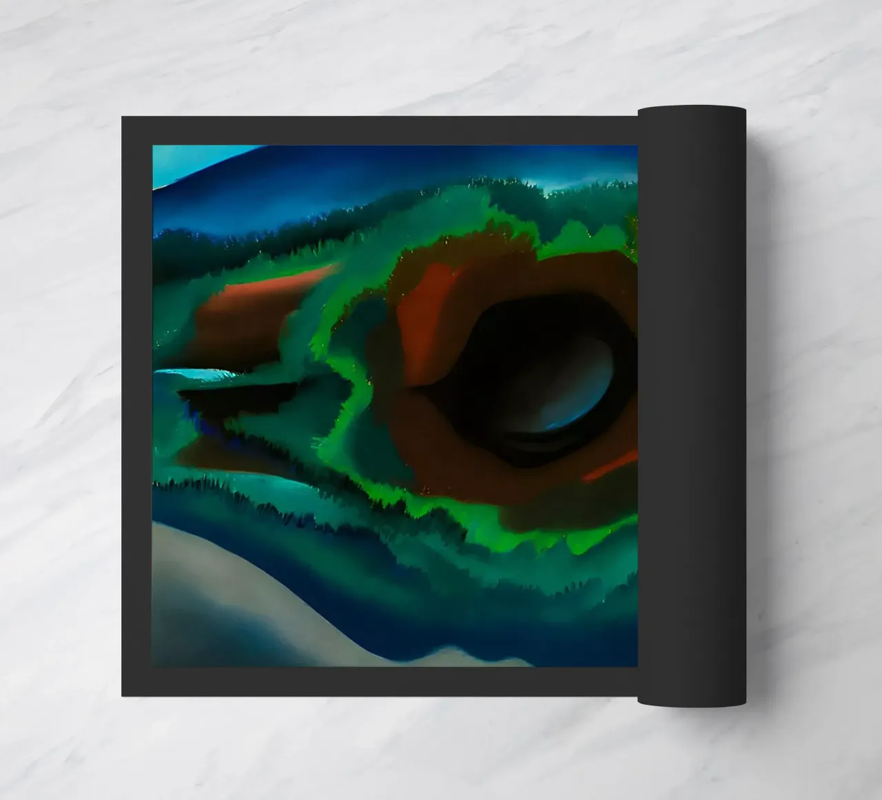 Georgia O'Keeffe - Pool in den Wäldern, Lake George Fußmatte von Kinsley