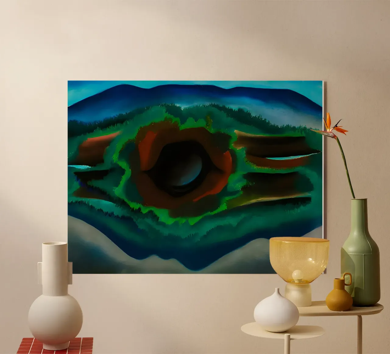 Georgia O'Keeffe - Pool in den Wäldern, Lake George Acryl-Glas von Kinsley