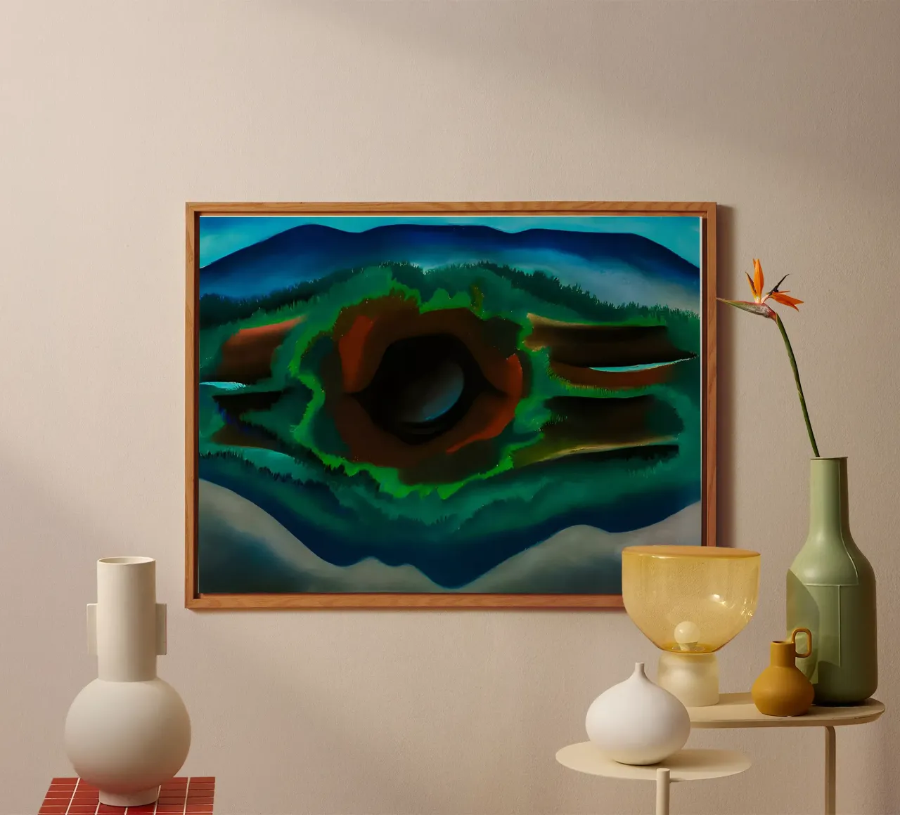 Georgia O'Keeffe - Pool in den Wäldern, Lake George Alu-Dibond von Kinsley