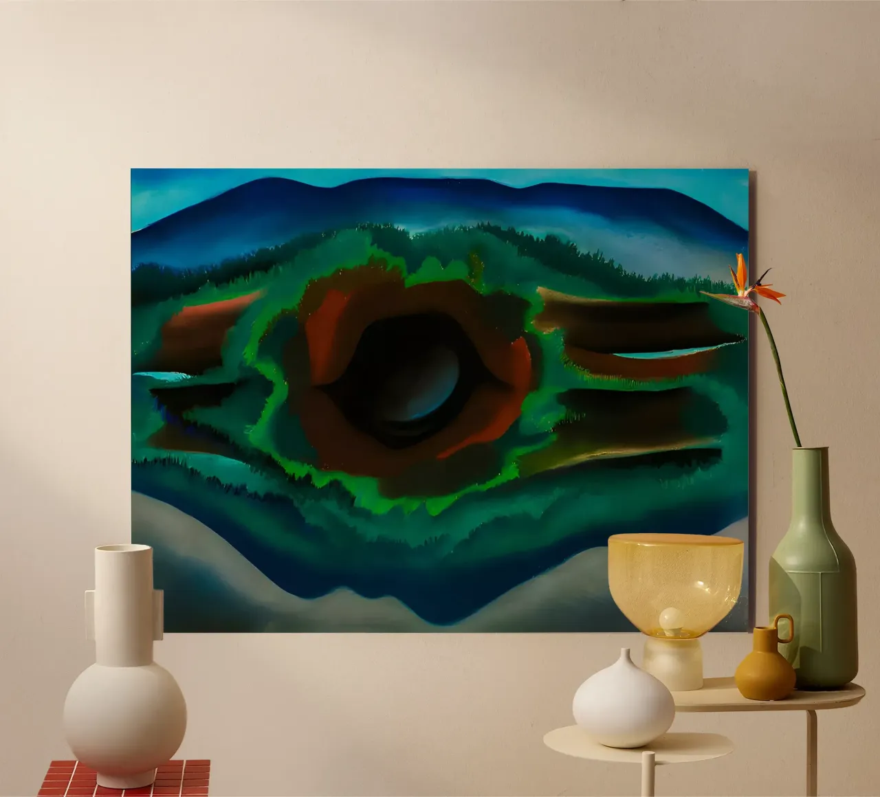 Georgia O'Keeffe - Pool in den Wäldern, Lake George Alu-Dibond von Kinsley