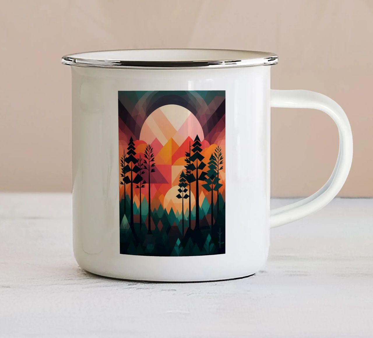 Zonsondergang Symfonie emaille mok van Artistic-shop