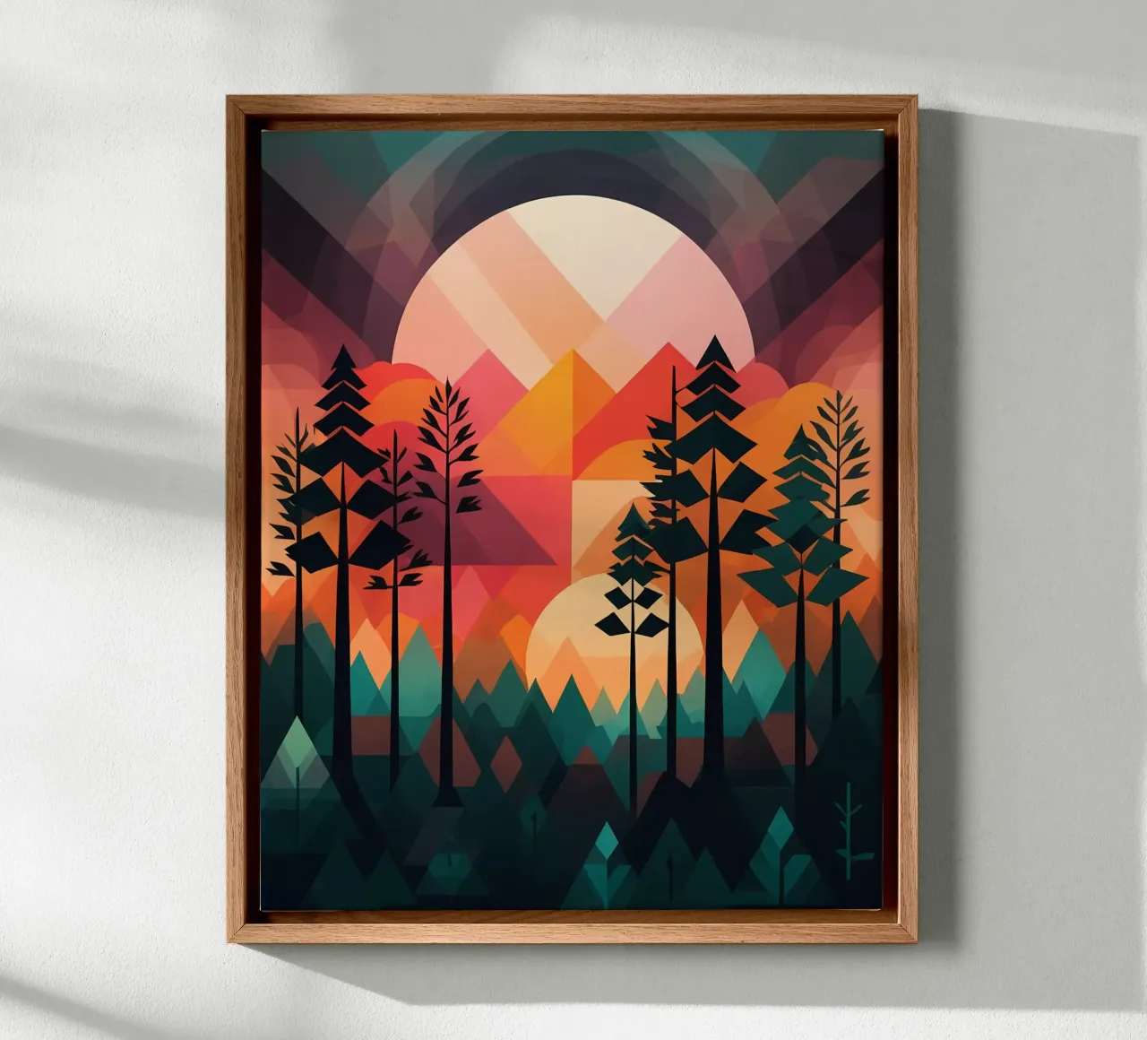 Zonsondergang Symfonie canvas met Baklijst van Artistic-shop