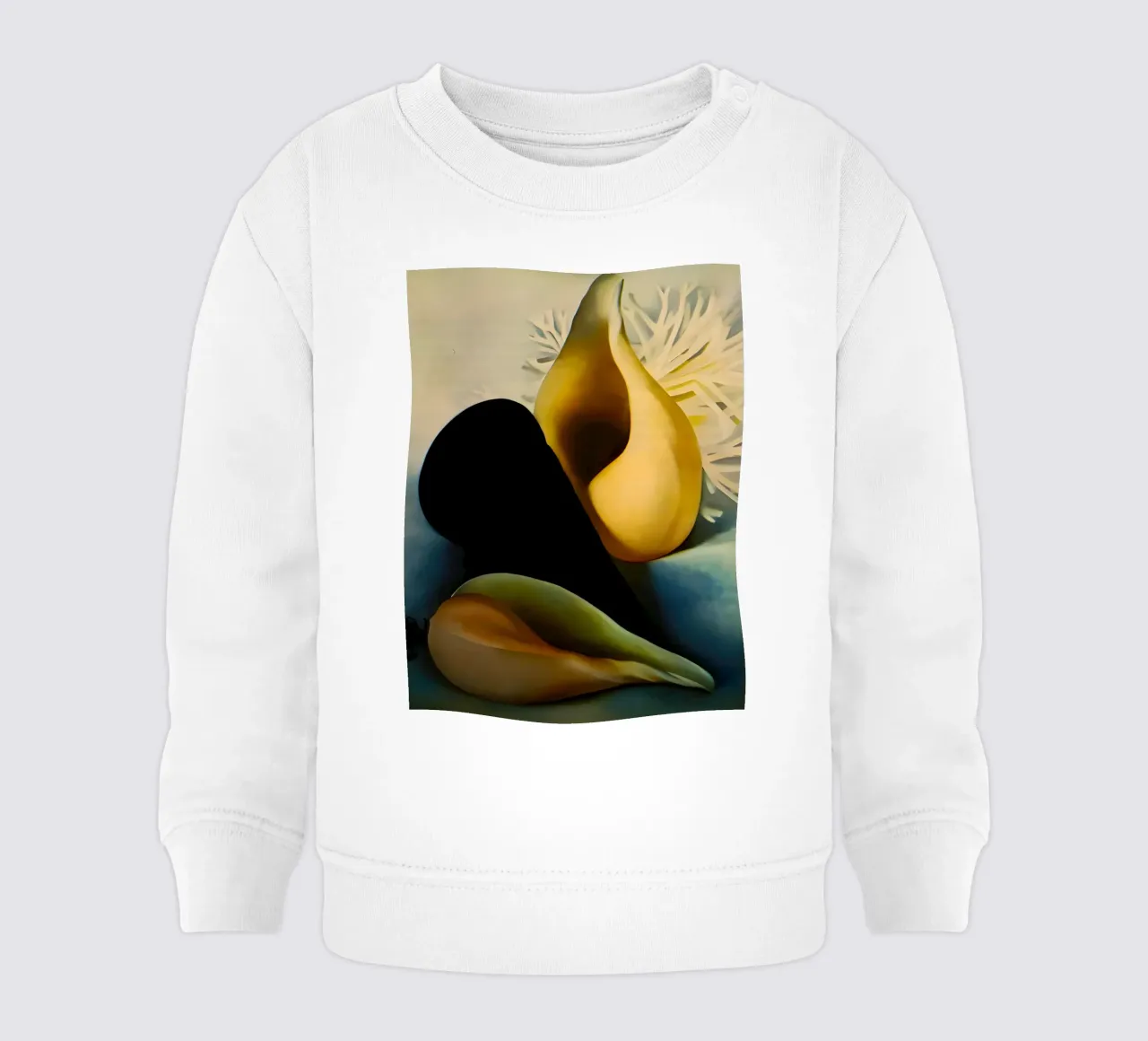 Georgia O'Keeffe - Tres conchas, 1937 sudadera de bebé de Kinsley