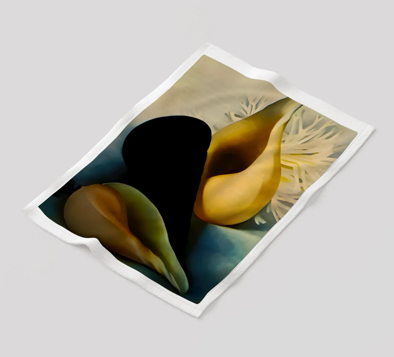 Georgia O'Keeffe - Tres conchas, 1937 manta de franela de Kinsley