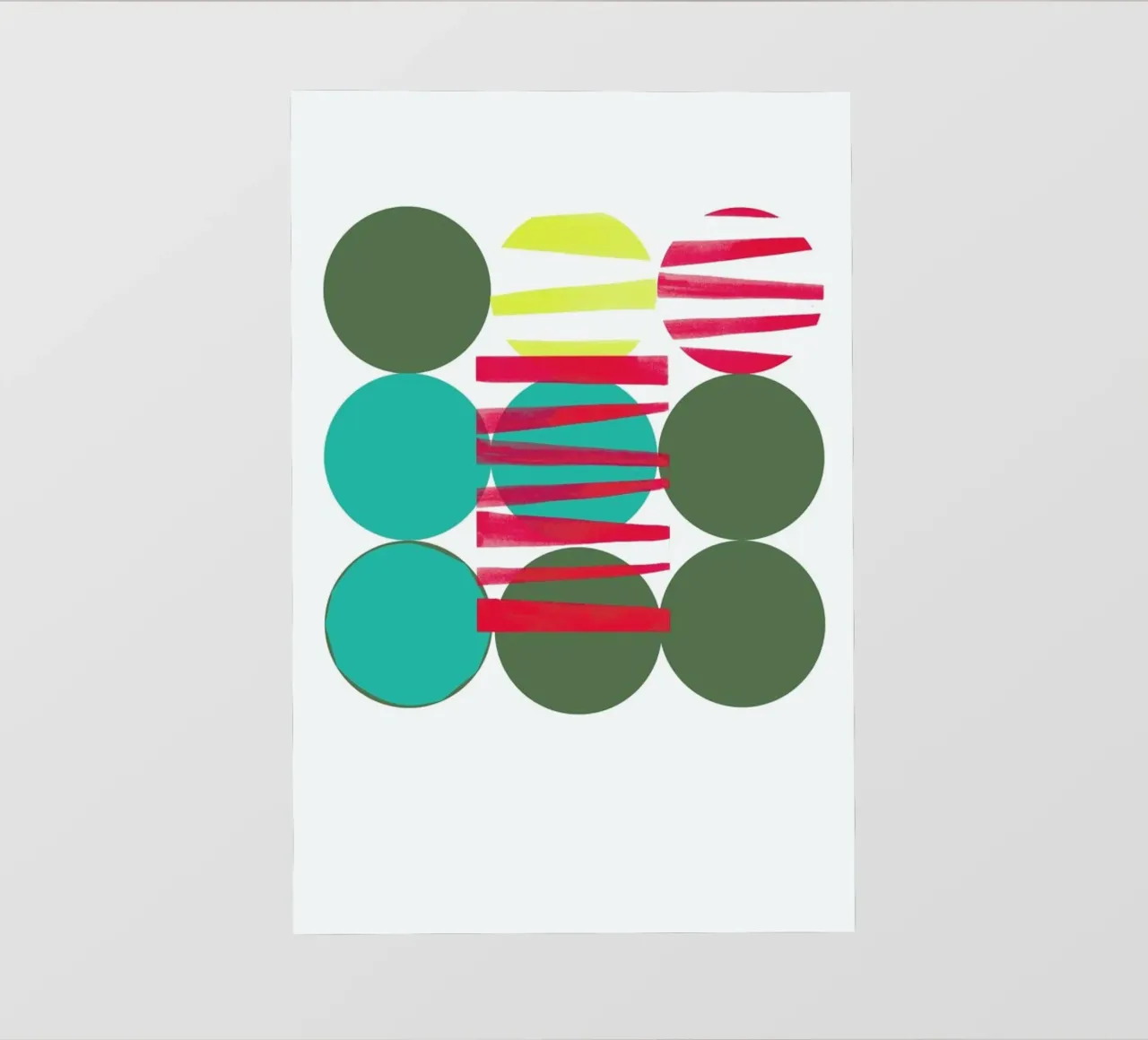 Geo Collage telo in pvc da Catherine Aguilar