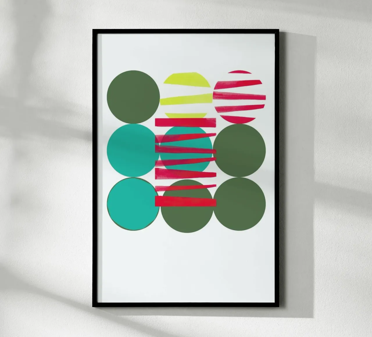 Geo Collage poster con telaio in alluminio da Catherine Aguilar