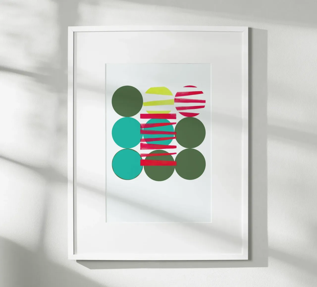 Geo Collage poster con telaio in alluminio da Catherine Aguilar