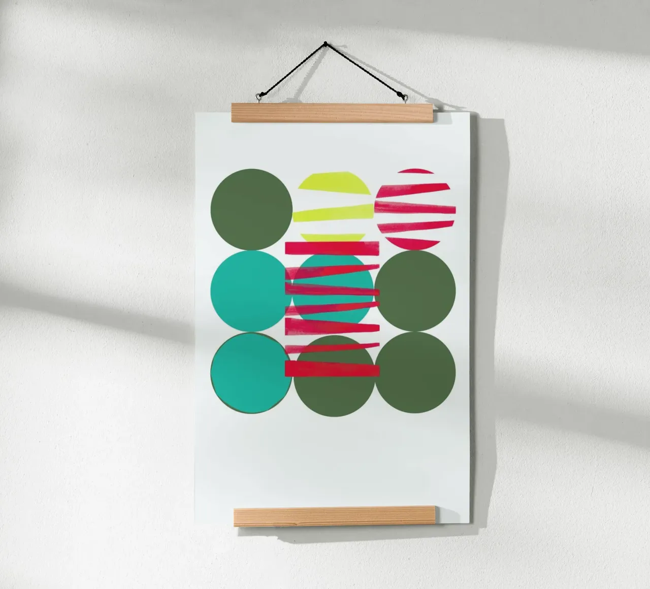 Geo Collage poster con telaio in alluminio da Catherine Aguilar